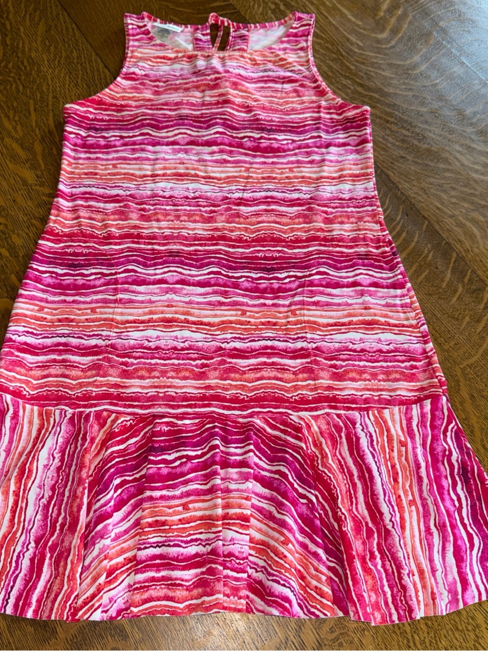 Tommy Bahama Pink and Coral Striped Sleeveless Top